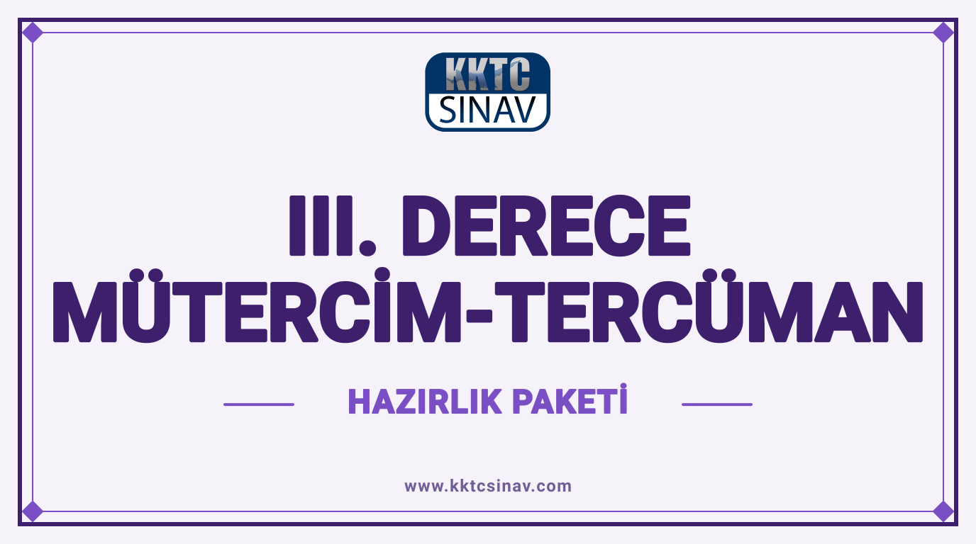 III. Derece Mütercim-Tercüman