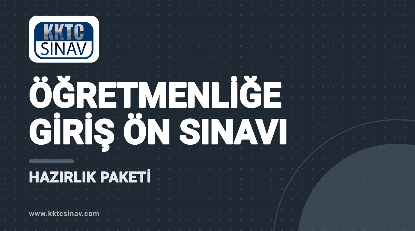 Öğretmenliğe Giriş Ön Sınavı