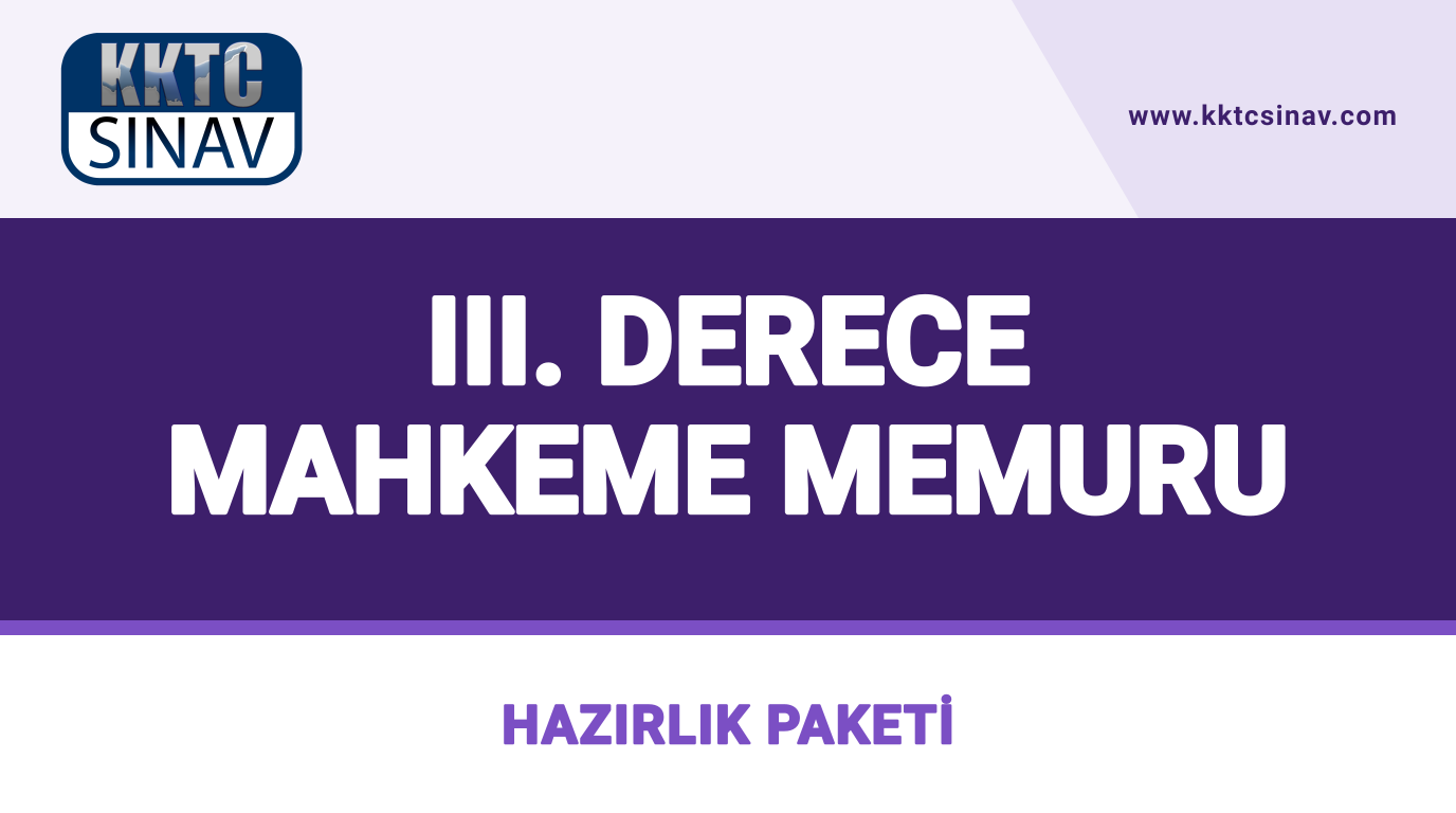 III. Derece Mahkeme Memuru