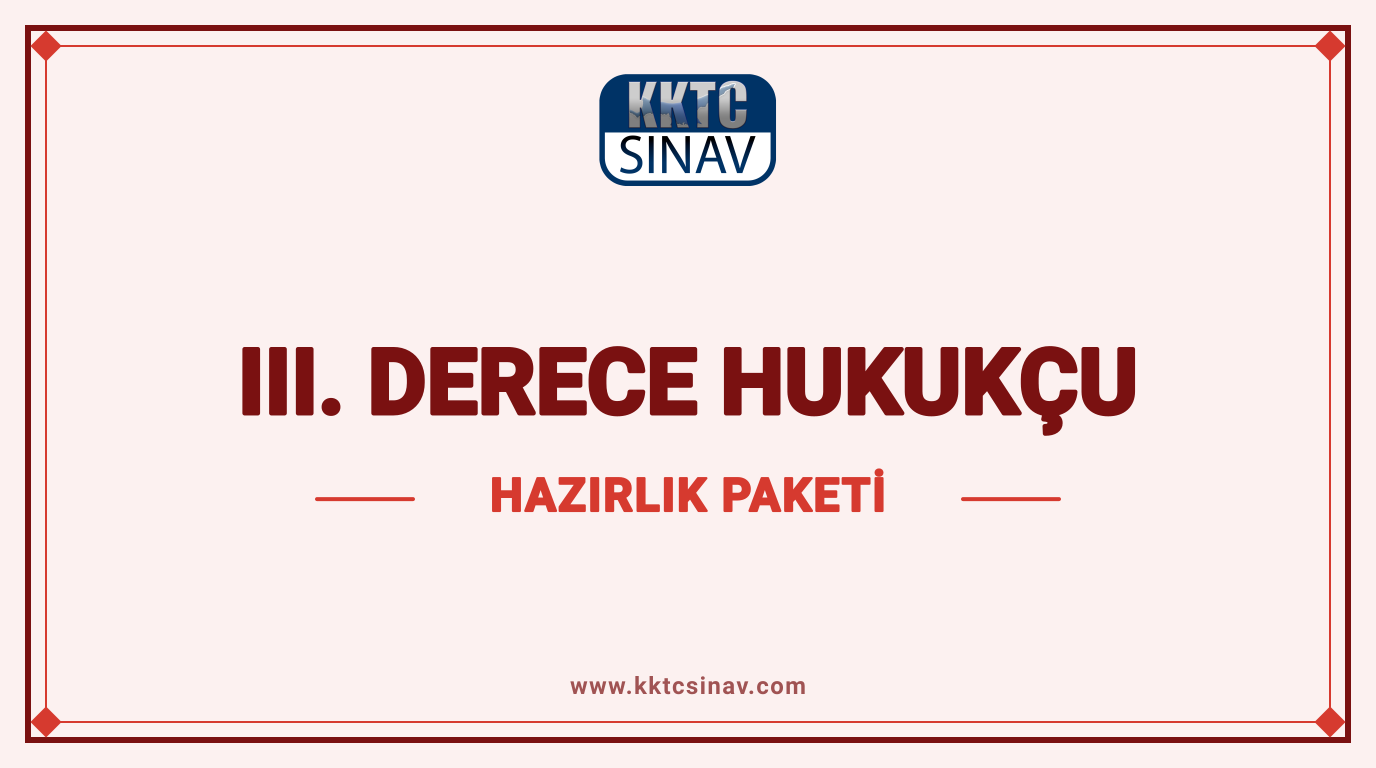 III. Derece Hukukçu